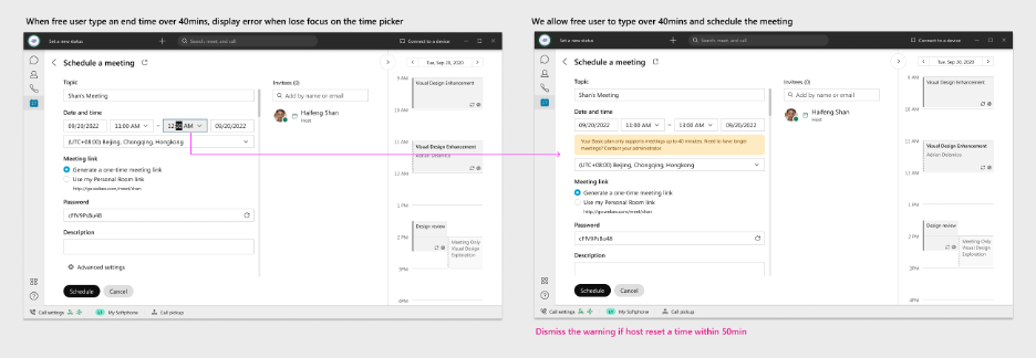 Expanded Features for Space Meetings 3 2 Schedule meeting alert
