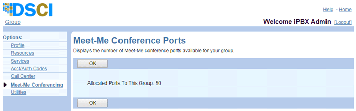 Meet-Me Conference Ports 1 Admin-Meet-Me-Ports