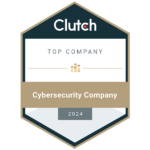Clutch badge for Top Cybersecurity Company 2024.