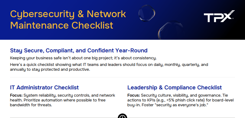 Cybersecurity & Network Maintenance Checklist