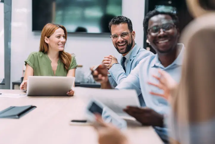 Business meeting in corporate office