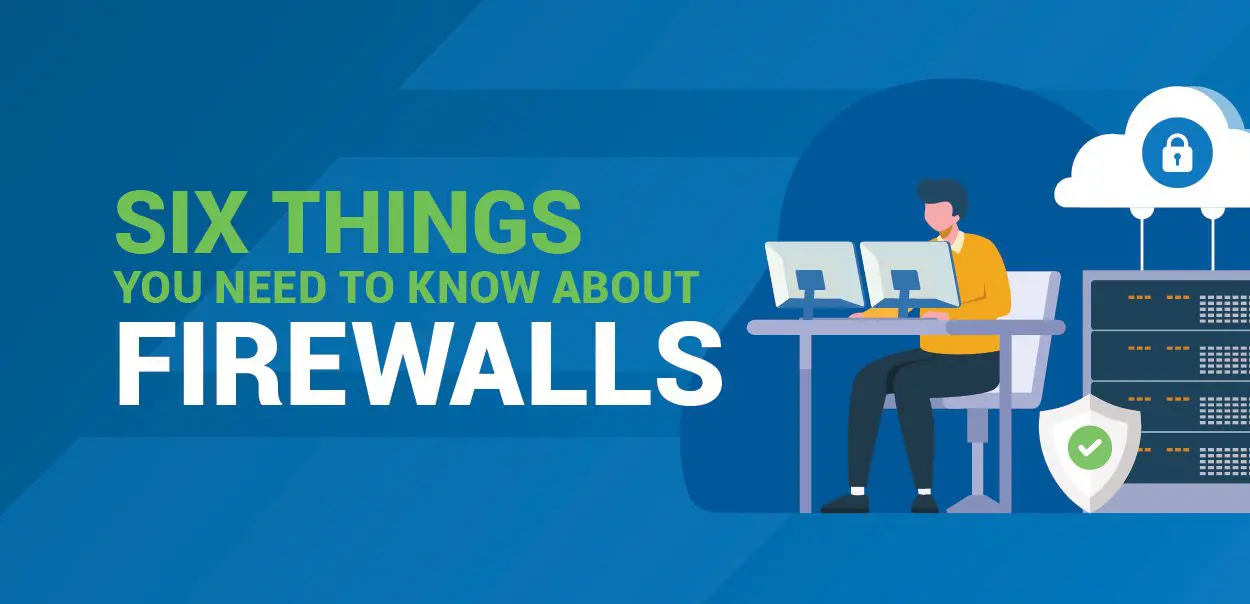 Firewall awareness graphic titled “Things to Know About Firewalls.”